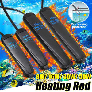 Mini Aquarium Heater Rod 50W Temperature Adjustable Auto Thermostat Fish Tank Submersible Heating Rod