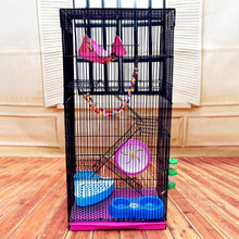 Load image into Gallery viewer, Three-story Demon King Squirrel Honey Bag Blossom Guinea Rat Villa Big Hamster Dragon Cat Standard Golden Flower Cage

