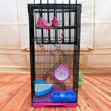 Load image into Gallery viewer, Three-story Demon King Squirrel Honey Bag Blossom Guinea Rat Villa Big Hamster Dragon Cat Standard Golden Flower Cage
