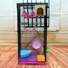 Load image into Gallery viewer, Three-story Demon King Squirrel Honey Bag Blossom Guinea Rat Villa Big Hamster Dragon Cat Standard Golden Flower Cage
