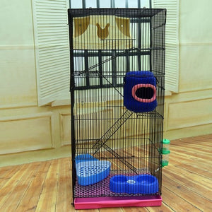 Three-story Demon King Squirrel Honey Bag Blossom Guinea Rat Villa Big Hamster Dragon Cat Standard Golden Flower Cage
