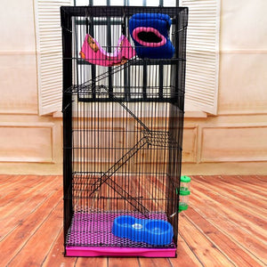 Three-story Demon King Squirrel Honey Bag Blossom Guinea Rat Villa Big Hamster Dragon Cat Standard Golden Flower Cage