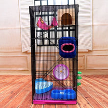 Load image into Gallery viewer, Three-story Demon King Squirrel Honey Bag Blossom Guinea Rat Villa Big Hamster Dragon Cat Standard Golden Flower Cage
