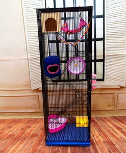 Three-story Demon King Squirrel Honey Bag Blossom Guinea Rat Villa Big Hamster Dragon Cat Standard Golden Flower Cage