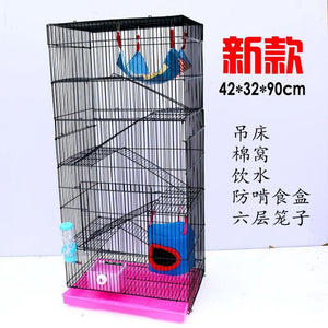Three-story Demon King Squirrel Honey Bag Blossom Guinea Rat Villa Big Hamster Dragon Cat Standard Golden Flower Cage