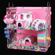 Load image into Gallery viewer, Acrylic Hamster Cage Transparent Oversized Villa Guinea Pig Basic Cage Toy Supplies Package Small Pet Nest
