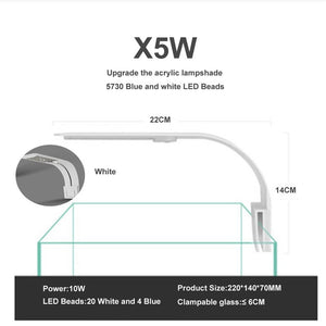 Aquarium LED Lighting Fish Tank Light Pecera Aquatic Plant Lighting 10W/15W Super Slim Waterproof Clip-on X3 X5 X7 X9