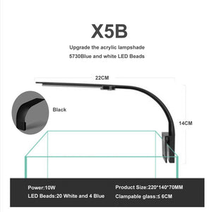 Aquarium LED Lighting Fish Tank Light Pecera Aquatic Plant Lighting 10W/15W Super Slim Waterproof Clip-on X3 X5 X7 X9