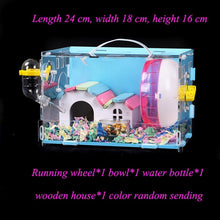 Load image into Gallery viewer, Acrylic Hamster Cage Transparent Oversized Villa Guinea Pig Basic Cage Toy Supplies Package Small Pet Nest
