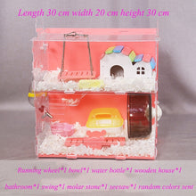 Load image into Gallery viewer, Acrylic Hamster Cage Transparent Oversized Villa Guinea Pig Basic Cage Toy Supplies Package Small Pet Nest
